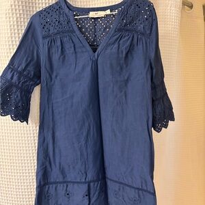 Vineyard Vines Blue Eyelet Shift Dress